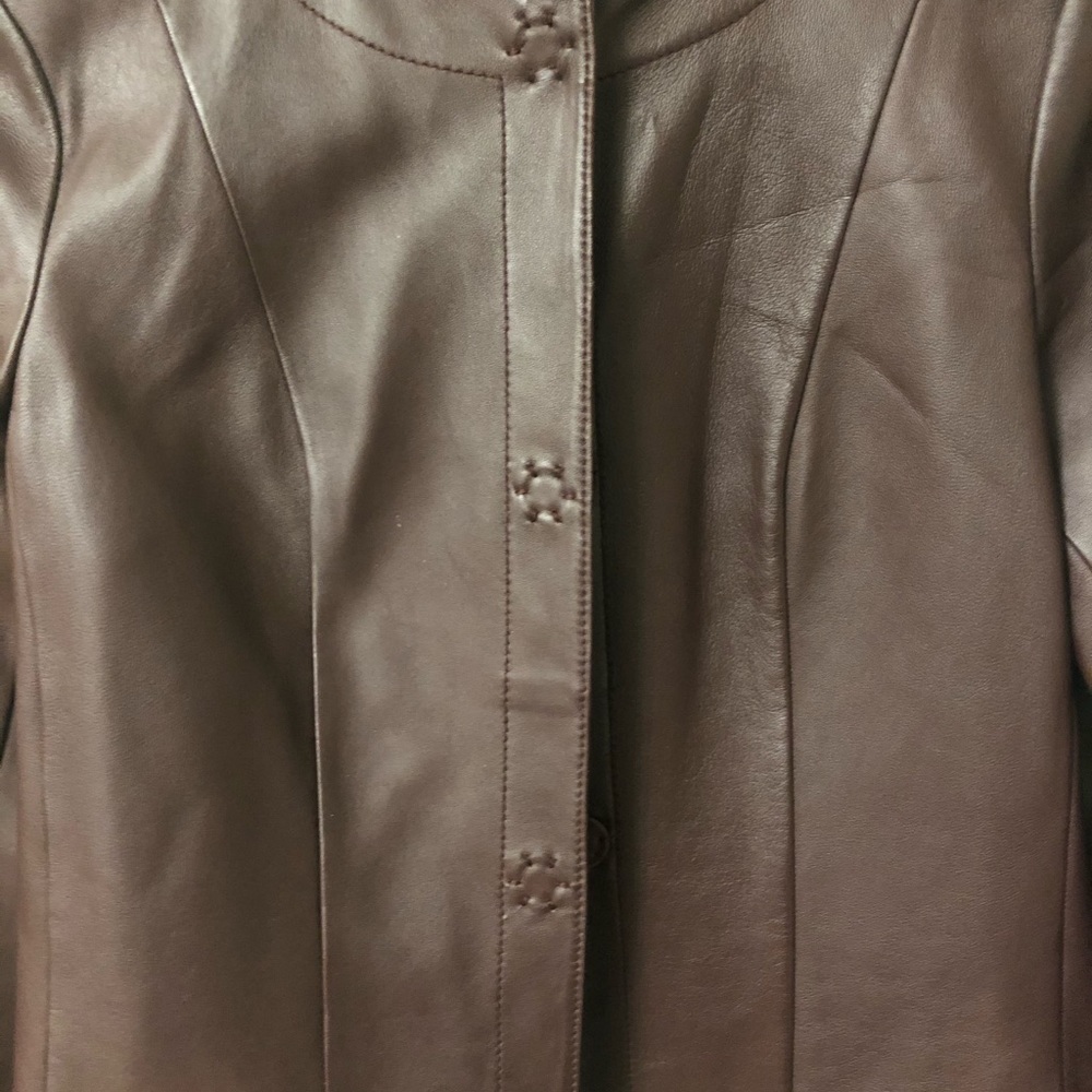 ESCADA — dark Burgundy/Berry leather Jacket - Picture 3 of 7